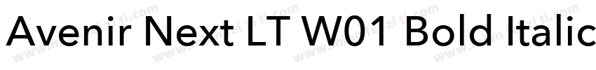 Avenir Next LT W01 Bold Italic字体转换